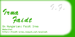 irma faidt business card